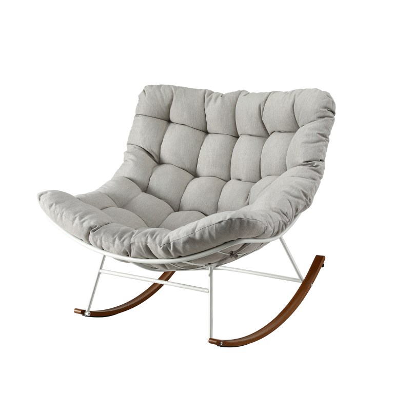 gardeon outdoor rocking chair furniture papasan recliner garden patio lounge setting white gardeon outdoor rocking chair furniture papasan recliner garden patio lounge setting white