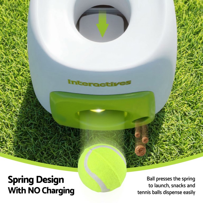 i.pet 2 in 1 dog ball launcher & treat dispenser with 2 balls green i.pet 2 in 1 dog ball launcher & treat dispenser with 2 balls green