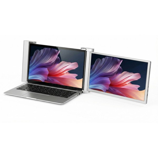 Laptop with dual screen extension display
