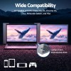 Dual screens compatible with multiple platforms including gaming.