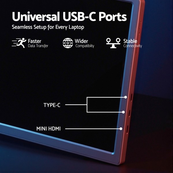 Universal USB-C ports for laptops, faster data transfer.