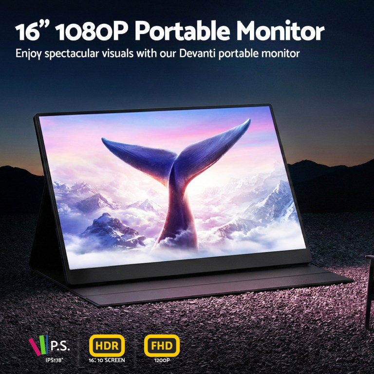 16 inch 1080P portable monitor with vibrant display.