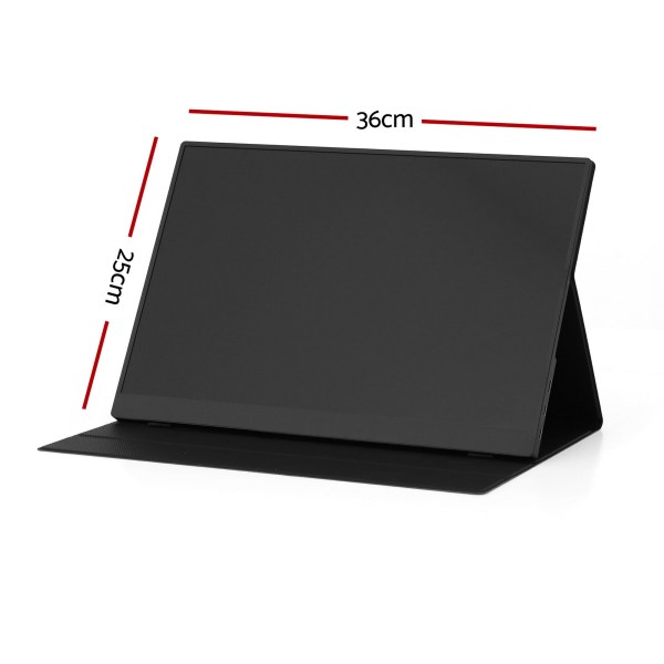 Portable monitor size: 36cm by 25cm.