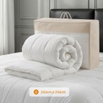 giselle bedding wool quilt 800gsm extra thick queen winter doona baffle box construction 100% wool filling