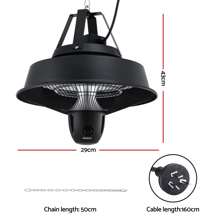 devanti 2000w electric patio heater ceiling mounted hanging heaters remote devanti 2000w electric patio heater ceiling mounted hanging heaters remote