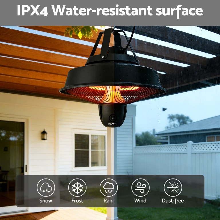 devanti 2000w electric patio heater ceiling mounted hanging heaters remote devanti 2000w electric patio heater ceiling mounted hanging heaters remote