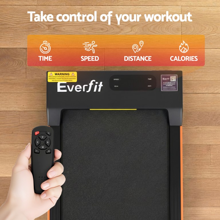 everfit 3 in 1 walking pad treadmill 12% incline under desk treadmills for home gym with 38cm wide belt Everfit treadmill with remote control features.