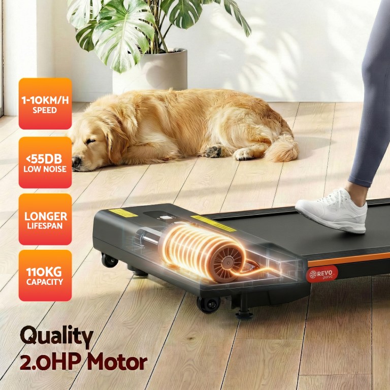 everfit 3 in 1 walking pad treadmill 12% incline under desk treadmills for home gym with 38cm wide belt Treadmill with low noise, high capacity motor.