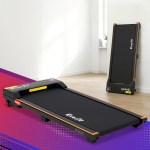 everfit 3 in 1 walking pad treadmill 12% incline under desk treadmills for home gym with 38cm wide belt Folding treadmill in room, compact workout equipment.