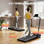 everfit 3 in 1 walking pad treadmill 20% auto incline under desk foldable treadmills for home with 40cm wide belt 3-in-1 treadmill for walking, jogging, running indoors.