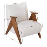 artiss armchair accent chair sturdy upholstered solid wood chenille fabric white artiss armchair accent chair sturdy upholstered solid wood chenille fabric white