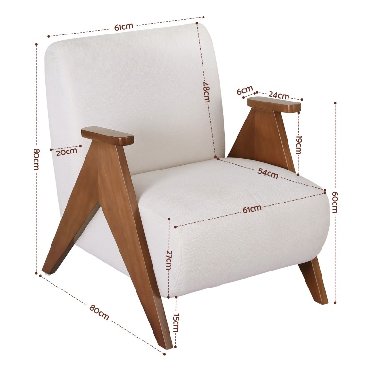 artiss armchair accent chair sturdy upholstered solid wood chenille fabric white artiss armchair accent chair sturdy upholstered solid wood chenille fabric white