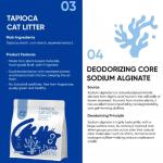 purr haven assorted cat litter set | tapioca & green bamboo & green tea | 1 pack per type | 2.5 kg per pack