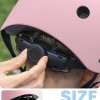 outdoormaster youth & kids bike helmet adjustable multi sports skateboard helmet with removable liners for balance bike, toddler scooter, one wheel hoverboard light pink small
