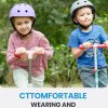 outdoormaster youth & kids bike helmet adjustable multi sports skateboard helmet with removable liners for balance bike, toddler scooter, one wheel hoverboard taro purple large