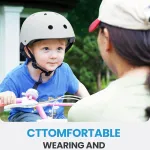 outdoormaster youth & kids bike helmet adjustable multi sports skateboard helmet with removable liners for balance bike, toddler scooter, one wheel hoverboard white large