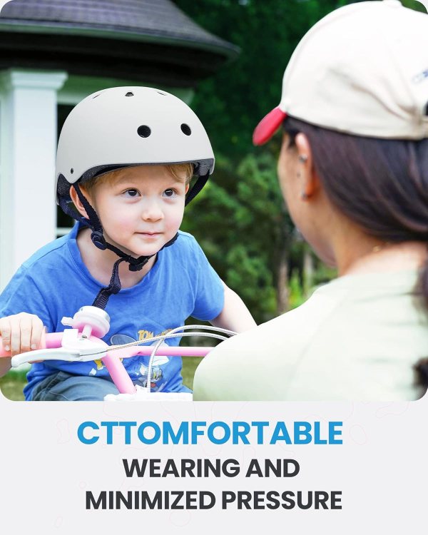 outdoormaster youth & kids bike helmet adjustable multi sports skateboard helmet with removable liners for balance bike, toddler scooter, one wheel hoverboard white medium