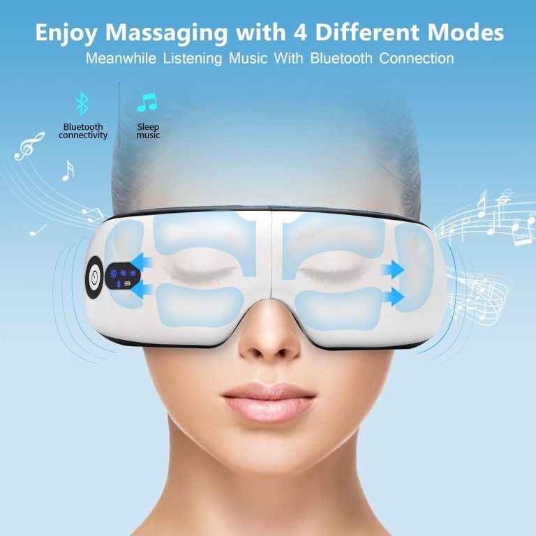 eye massager with heat, vibration and warm compress, smart sleeping eyes mask with bluetooth can connect with phone for music eye massager with heat, vibration and warm compress, smart sleeping eyes mask with bluetooth can connect with phone for music