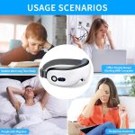 eye massager with heat, vibration and warm compress, smart sleeping eyes mask with bluetooth can connect with phone for music eye massager with heat, vibration and warm compress, smart sleeping eyes mask with bluetooth can connect with phone for music