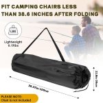 camping chair replacement bag for coleman portable folding chair carry bag with shoulder strap, protective carrying chair bag for travel outdoor camping sports, black (chair is not included)