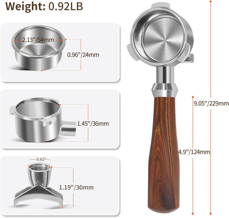 54mm portafilter compatible with breville bes870/878/880/876 series,espresso double spouts portafilter with 3 ear & stainless steel basket 54mm portafilter compatible with breville bes870/878/880/876 series,espresso double spouts portafilter with 3 ear & stainless steel basket