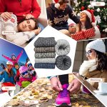 house socks 5 pairs non slip socks women's house socks wool house socks size 41 45 warm heated socks fluffy socks slipper socks winter socks thick socks bed socks lined socks gift idea christmas christmas gift for women