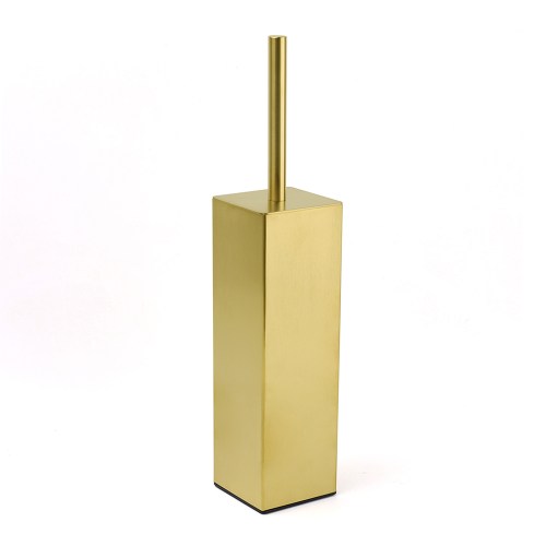 Gold square toilet brush with holder