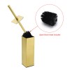 Gold toilet brush with spare head included.