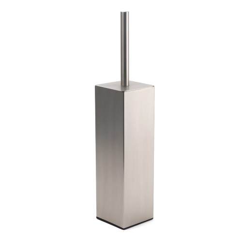 Stainless steel toilet brush with square holder