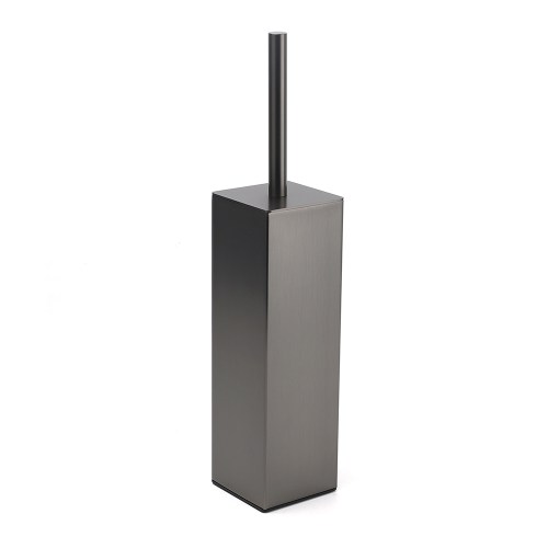 Sleek stainless steel toilet brush holder