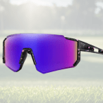 sportiq jnr kids aurora blue Purple sunglasses on green grass background
