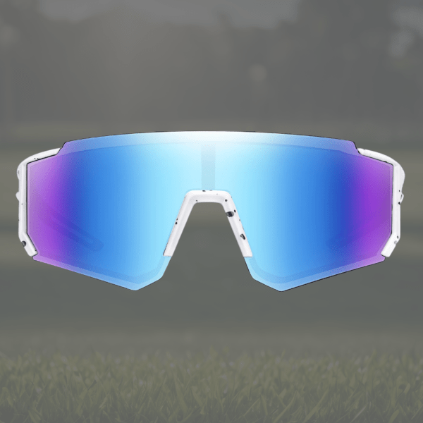 sportiq jnr kids snow blue Futuristic blue and purple sports sunglasses