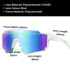 sportiq jnr kids snow blue Blue polycarbonate sunglasses dimensions and specifications.