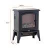 electric 1000w to 2000w fireplace heater with realistic log flame display