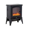 electric 1000w to 2000w fireplace heater with realistic log flame display