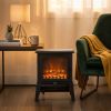 electric 1000w to 2000w fireplace heater with realistic log flame display
