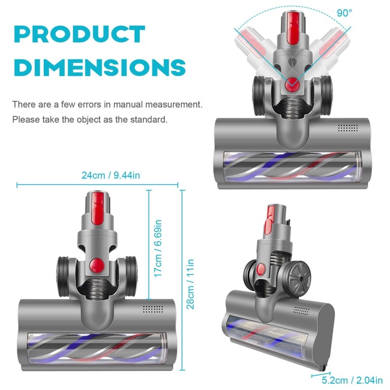 turbo brush roller head electric floor carpet head led for dyson v7 v8 v10 v11 v15