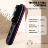 black hair straightener brush travel mini rechargeable hair styler fast heating