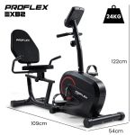 proflex magnetic recumbent exercise bike, lcd display, heart rate sensors, adjustable seat, 8 level resistance, comfortable seated home cardio fitness machine proflex magnetic recumbent exercise bike, lcd display, heart rate sensors, adjustable seat, 8 level resistance, comfortable seated home cardio fitness machine