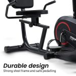 proflex magnetic recumbent exercise bike, lcd display, heart rate sensors, adjustable seat, 8 level resistance, comfortable seated home cardio fitness machine proflex magnetic recumbent exercise bike, lcd display, heart rate sensors, adjustable seat, 8 level resistance, comfortable seated home cardio fitness machine