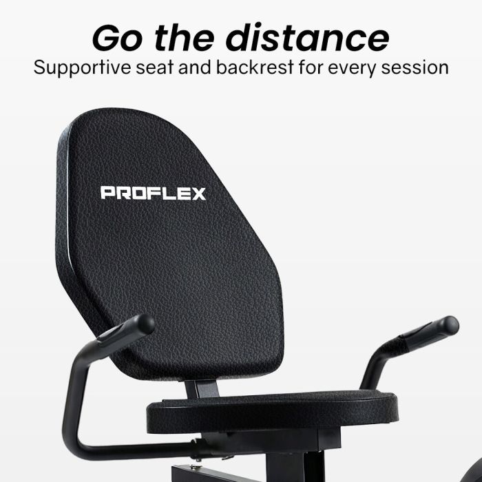 proflex magnetic recumbent exercise bike, lcd display, heart rate sensors, adjustable seat, 8 level resistance, comfortable seated home cardio fitness machine proflex magnetic recumbent exercise bike, lcd display, heart rate sensors, adjustable seat, 8 level resistance, comfortable seated home cardio fitness machine