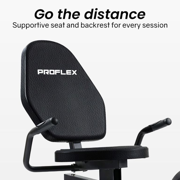 proflex magnetic recumbent exercise bike, lcd display, heart rate sensors, adjustable seat, 8 level resistance, comfortable seated home cardio fitness machine proflex magnetic recumbent exercise bike, lcd display, heart rate sensors, adjustable seat, 8 level resistance, comfortable seated home cardio fitness machine