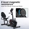 proflex magnetic recumbent exercise bike, lcd display, heart rate sensors, adjustable seat, 8 level resistance, comfortable seated home cardio fitness machine proflex magnetic recumbent exercise bike, lcd display, heart rate sensors, adjustable seat, 8 level resistance, comfortable seated home cardio fitness machine