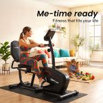 proflex magnetic recumbent exercise bike, lcd display, heart rate sensors, adjustable seat, 8 level resistance, comfortable seated home cardio fitness machine proflex magnetic recumbent exercise bike, lcd display, heart rate sensors, adjustable seat, 8 level resistance, comfortable seated home cardio fitness machine