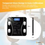 bluetooth smart body fat scale black digital bmi weight usb recharge with app