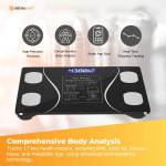 bluetooth smart body fat scale black digital bmi weight usb recharge with app