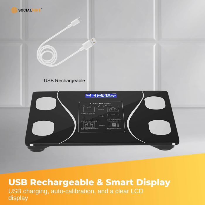 bluetooth smart body fat scale black digital bmi weight usb recharge with app bluetooth smart body fat scale black digital bmi weight usb recharge with app