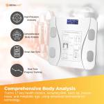 bluetooth smart body fat scale white digital bmi weight usb recharge with app