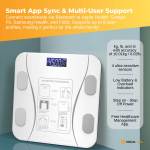 bluetooth smart body fat scale white digital bmi weight usb recharge with app