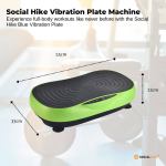 social hike vibration plate machine full body vibrating exercise platform green